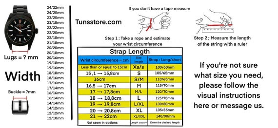 Mens watch strap sizes sale