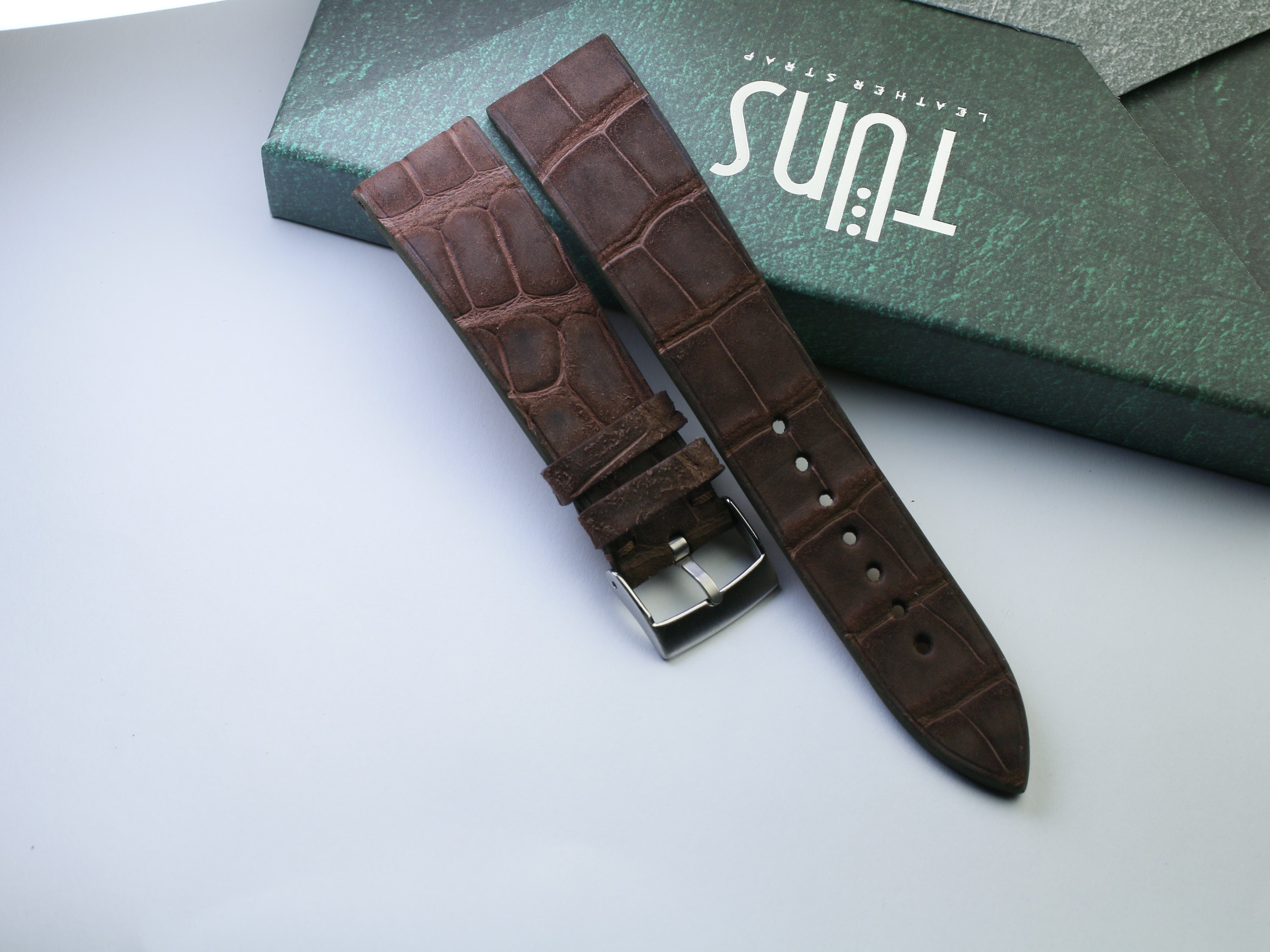 19mm crocodile watch strap sale
