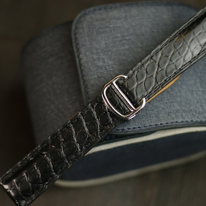 black alligator leather cartier  watch strap-CLuon cartier L1-BLACK-V-S-M-N-
