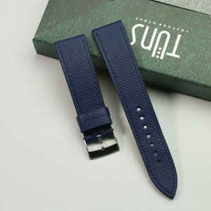 epsom navy slim watch strap 24mm ,22mm,21mm,20mm,19mm,18mm,16mm-EPSOM-NAVY-0-S-M-N-
