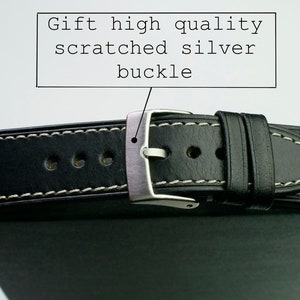 butero dark brown leather watch strap 24mm ,22mm,21mm,20mm,19mm,18mm,16mm-BUTERO-BROWN-F-S-X-N image 4