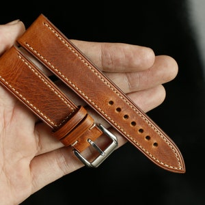 Waxy bordeaux slim watch strap , ,24mm 22mm,21mm,20mm 19mm ,18mm ...WAXY-BORDEAUX 0-K-M-N zdjęcie 1