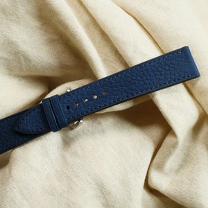 Nubuck navy blue slim watch strap 24mm,22mm,21mm,20mm,19mm,18mm,16mm-NUBUCK-NAVY-0-S-M-N-