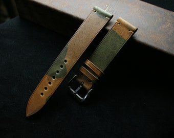 butero camo leather watch strap 24mm ,22mm,21mm,20mm,19mm,18mm,16mm-BUTERO-CAMO-0-DS-0-N-