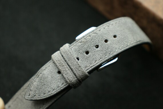 Cinturino orologio suede grigio 24mm 21mm 20mm 19mm 18mm | Etsy Italia