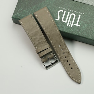 epsom taupe slim watch strap 24mm ,22mm,21mm,20mm,19mm,18mm,16mm-EPSOM-TAUPE-0-K-M-N-