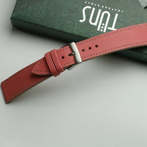 swift pink rose Leather slim watch strap-SWIFT-ROSE-0-K-M-N-