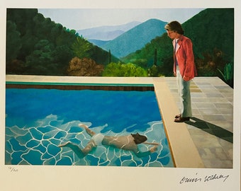 David Hockney (After) "Portrait of an Artist (Pool with Two Figures)" Limited Edition (47/200) Off Set Lithograph
