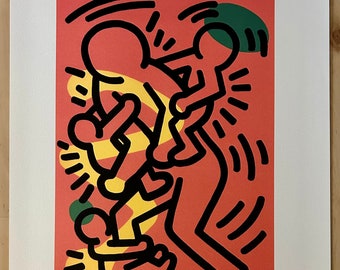 Keith Haring (After) "Untitled (Parenting)" Limited Edition (67/150) Signed in the print Off Set Lithograph