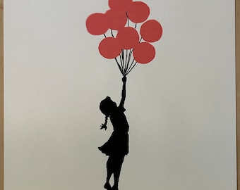 Banksy "Girl with Flying Balloons" Limited Edition Signed Off set Lithograph
