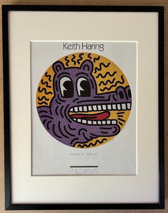 Framed Keith Haring 'purple Animal' Print - Vintage 1990 Ad - Etsy