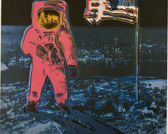 Andy Warhol 'man on the Moon Red Astronaut' Lithograph Print: Signed ...