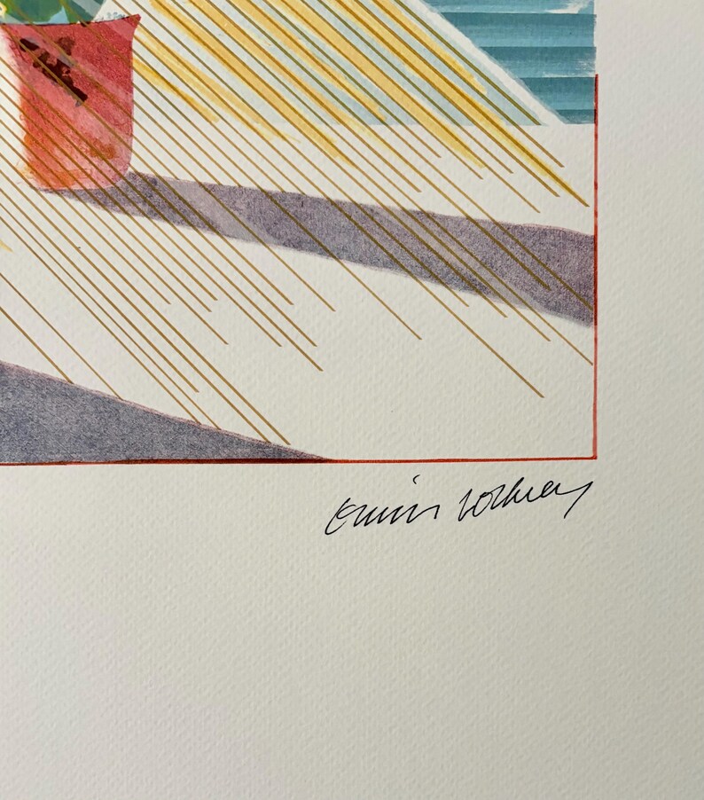 David Hockney Sun Print, The Weather Series, Limited Edition Lithograph image 3