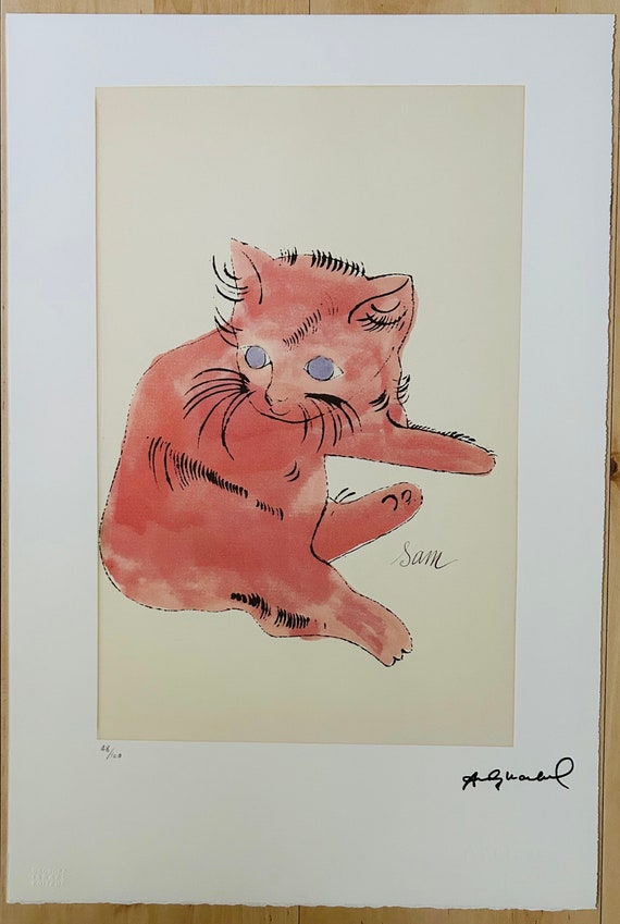 【模写】【限定100部・証明書付】Andy Warhol「Sam（パープル）」 模写】【限定100部・証明書付】Andy Warhol「Sam（パープル