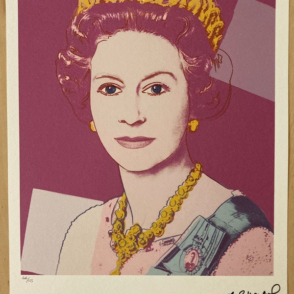 Warhol Queen Elizabeth Print - Etsy
