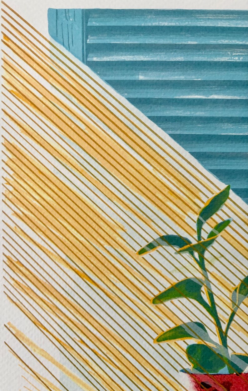 David Hockney Sun Print, The Weather Series, Limited Edition Lithograph image 6