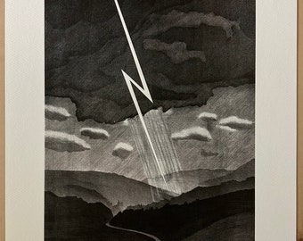 David Hockney &quot;Lightning&quot; Lithograph Print - Weather Series Limited Edition