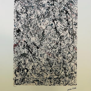 Jackson Pollock (after) &quot;Silvery&quot; Number 19, 1948 Limited edition Lithograph