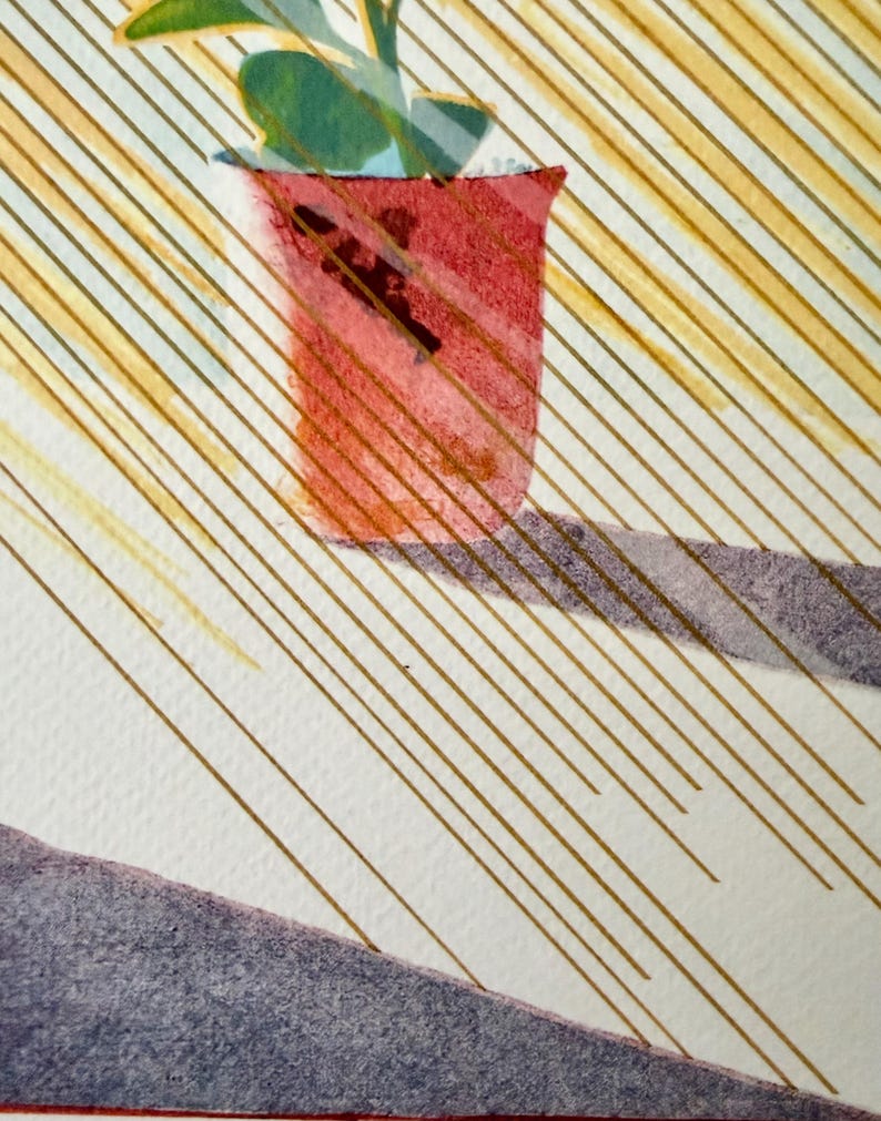 David Hockney Sun Print, The Weather Series, Limited Edition Lithograph image 9