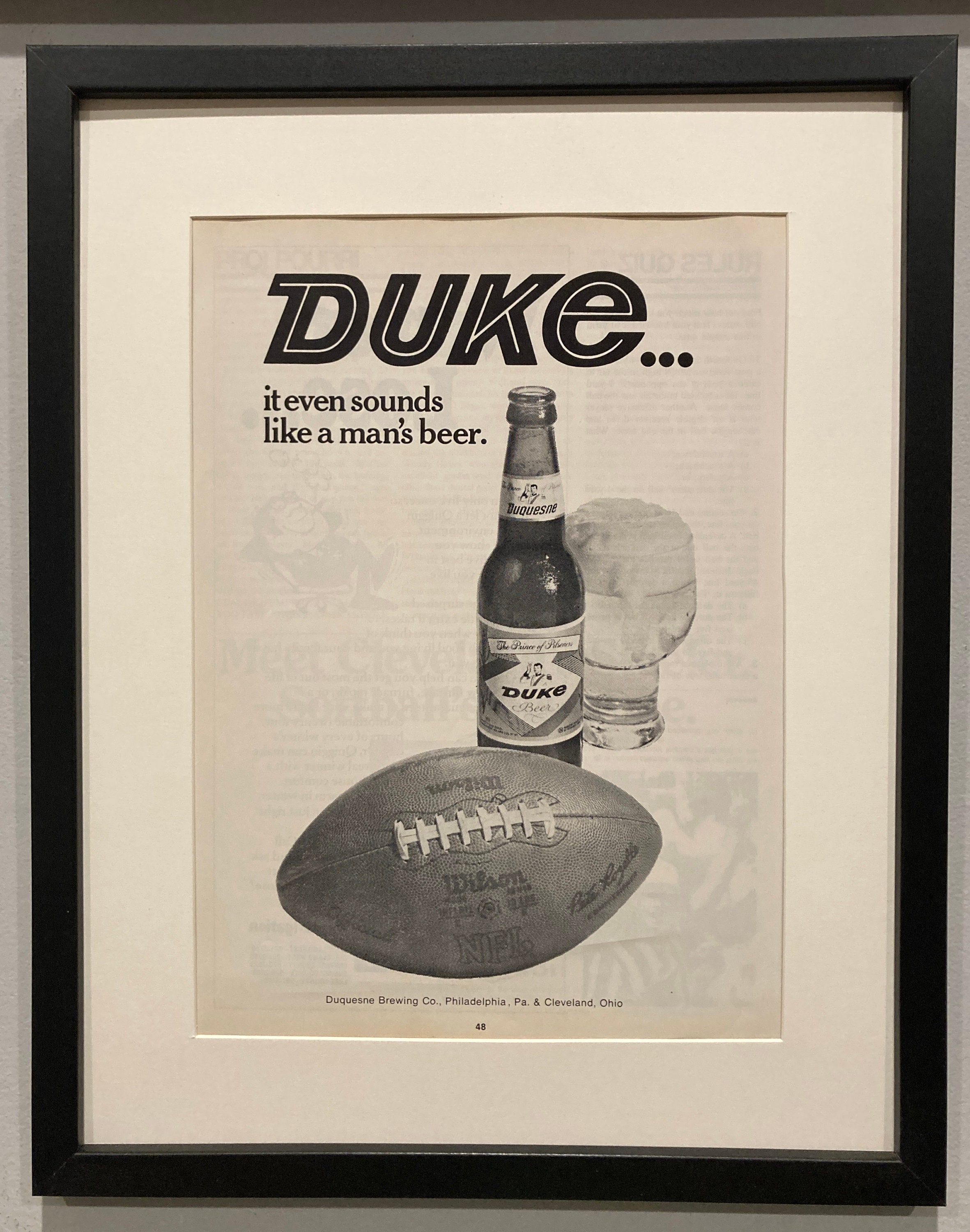 非売品 激レア DUKE BEER デュークビール 広告60年代 サーフィン版 非売品 激レア DUKE BEER デュークビール 広告60年代 サーフィン版