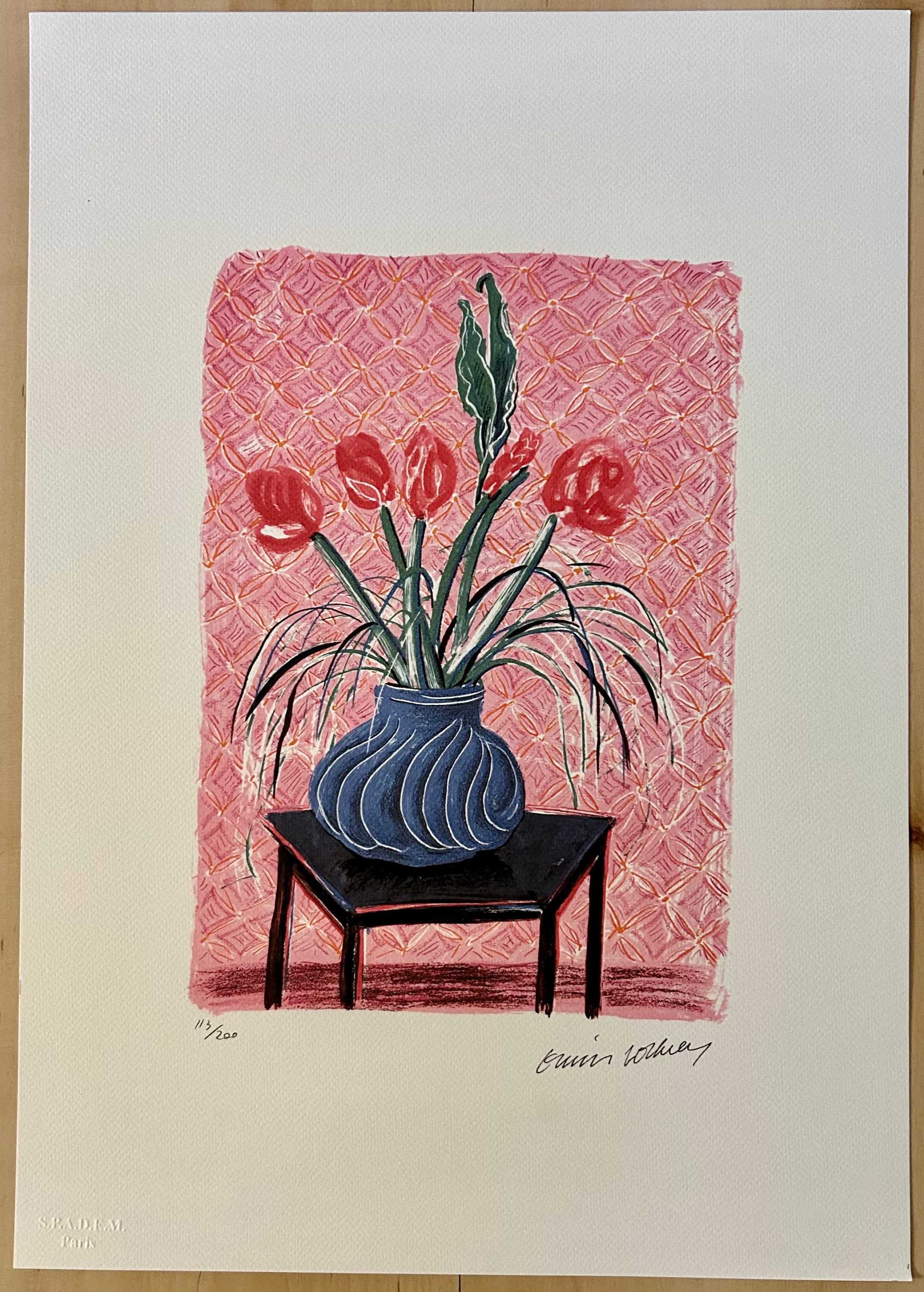 David Hockney Amaryllis in Vase - Etsy Canada