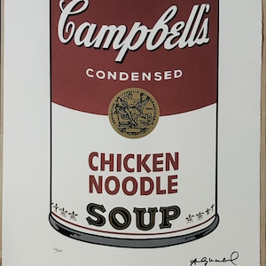 Andy Warhol (After) &quot;Campbell’s Soup Cans II:Chicken Noodle&quot; Limited Edition Off Set Lithograph