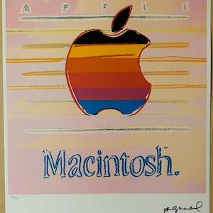 Andy Warhol (After) "Apple Macintosh" Limited Edition (60/125) Signed in the Print Off set Lithograph