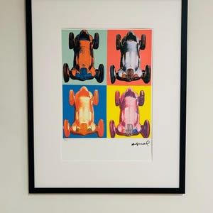 Framed Andy Warhol &quot;Mercedes-Benz Rennwagen W 125&quot; Foundation Limited Edition (50/100) Signed in the Print Off set Lithograph