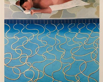 David Hockney "Sunbather" Limited Edition Off-Set Lithographie