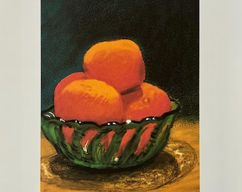 David Hockney 'Sinaasappels'-lithografie - Limited Edition iPad-kunstafdruk