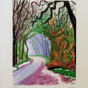 David Hockney Spring Time Signed Lithograph Print (19 3/4" x 13 3/4")