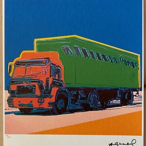Andy Warhol (After) &quot;Truck 368&quot; 1985 Foundation Limited Edition Off set Lithograph