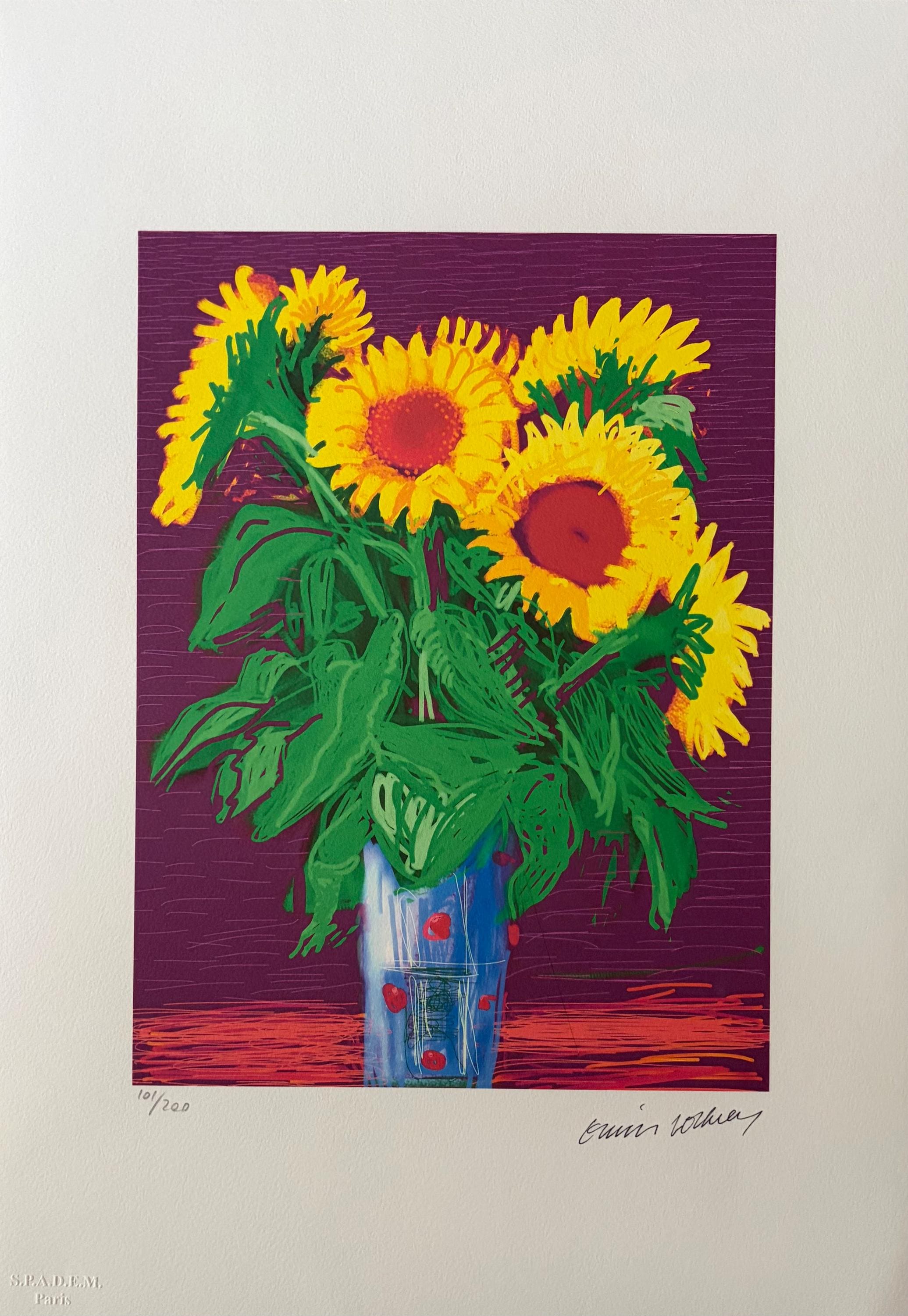 David Hockney Sunflowers - Etsy