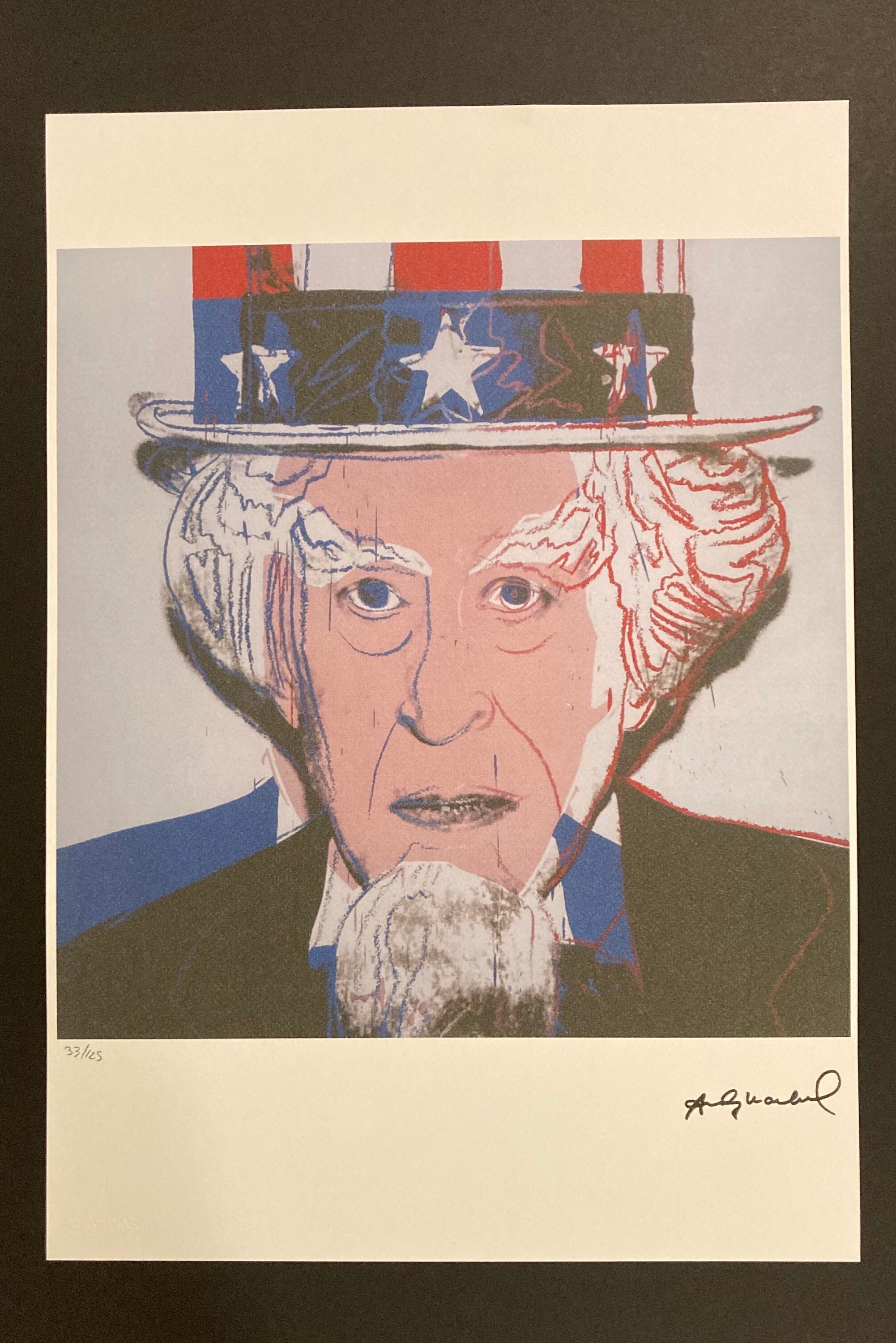 Andy Warhol 'uncle Sam' Lithograph - 'myths' Series Limited