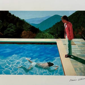 David Hockney 'Portret van een kunstenaar' Limited Edition offsetlithografie