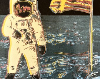 Andy Warhol "Man on the Moon White Astronaut" Limited Edition (112/125) Signed in the Print Lithograph