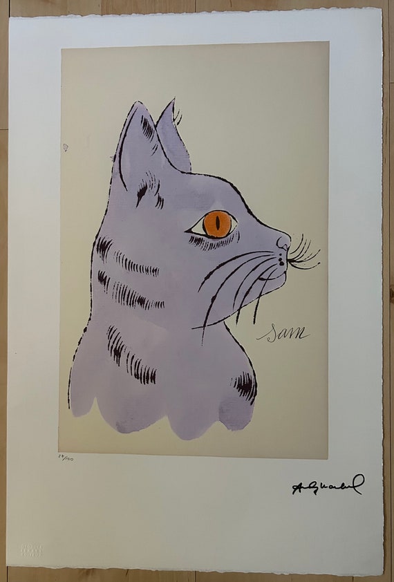 【模写】【限定100部・証明書付】Andy Warhol「Sam（レッド）」 Cat from 25 cats name Sam (Red) by Andy Warhol Art Print
