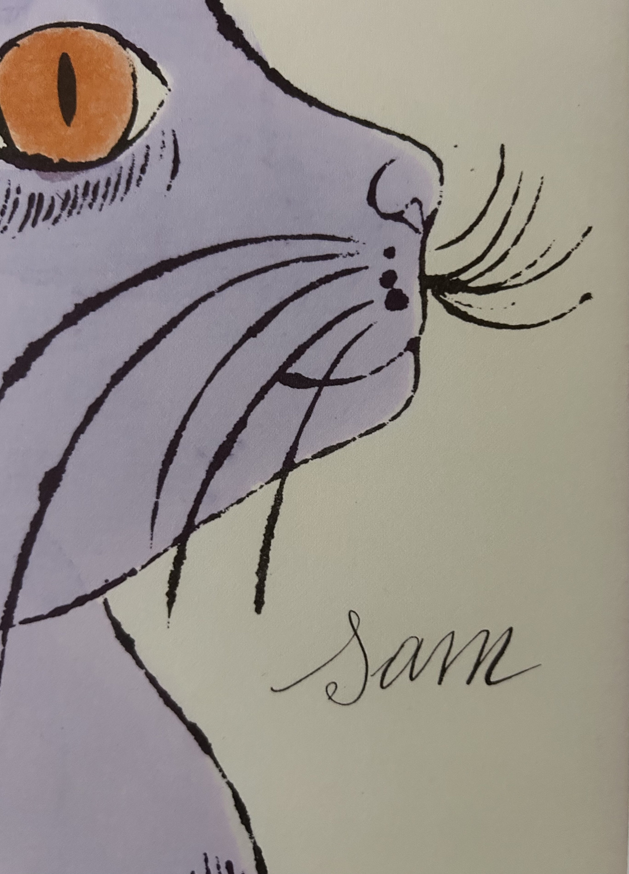 【模写】【限定100部・証明書付】Andy Warhol「Sam（パープル）」 模写】【限定100部・証明書付】Andy Warhol「Sam（パープル