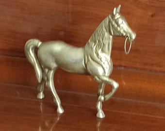 Estatua de caballo de latón: Decoración ecuestre, 17 cm