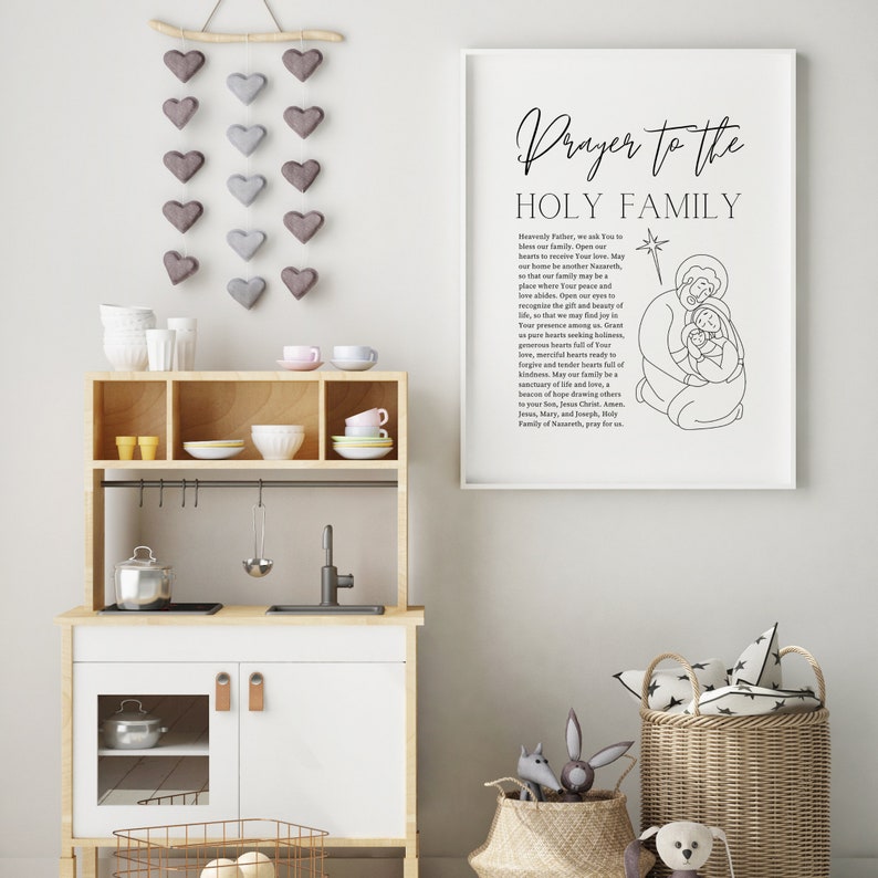 Printable Prayer to the Holy Family Wall Art Digital Print Etsy