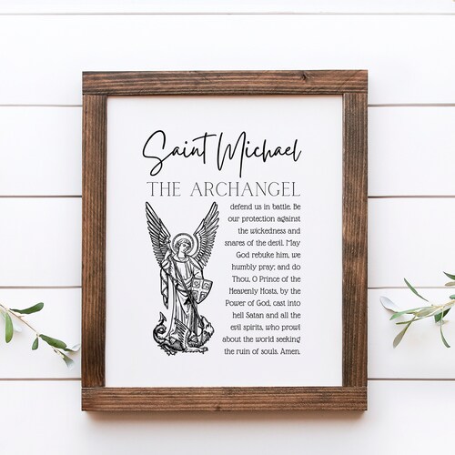 Saint Michael the Archangel Prayer Prayer for Protection Etsy