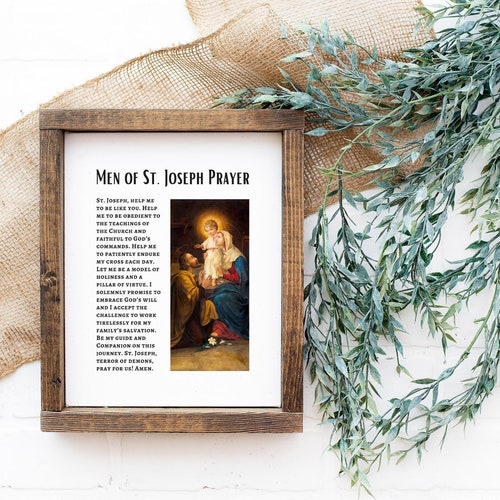 Litany of Saint Joseph Printable St. Joseph Prayer Print Art - Etsy