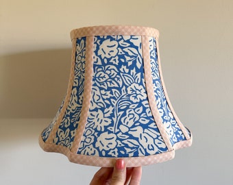 Block Print Lampshade with Contrast Trim