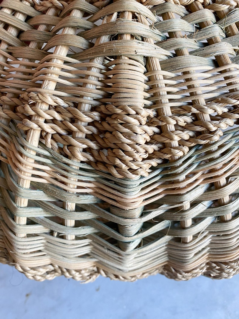 Antique Egg Gathering Basket With Wool Handle Etsy