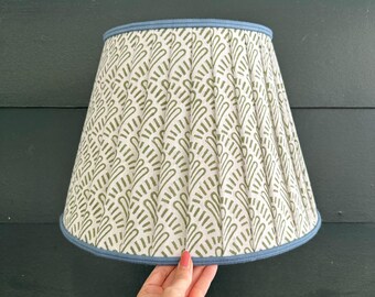 Handmade Pleated Lampshade | Block Print Fabric