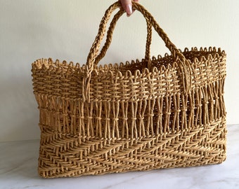 Woven Vintage Beach Bag or Decor