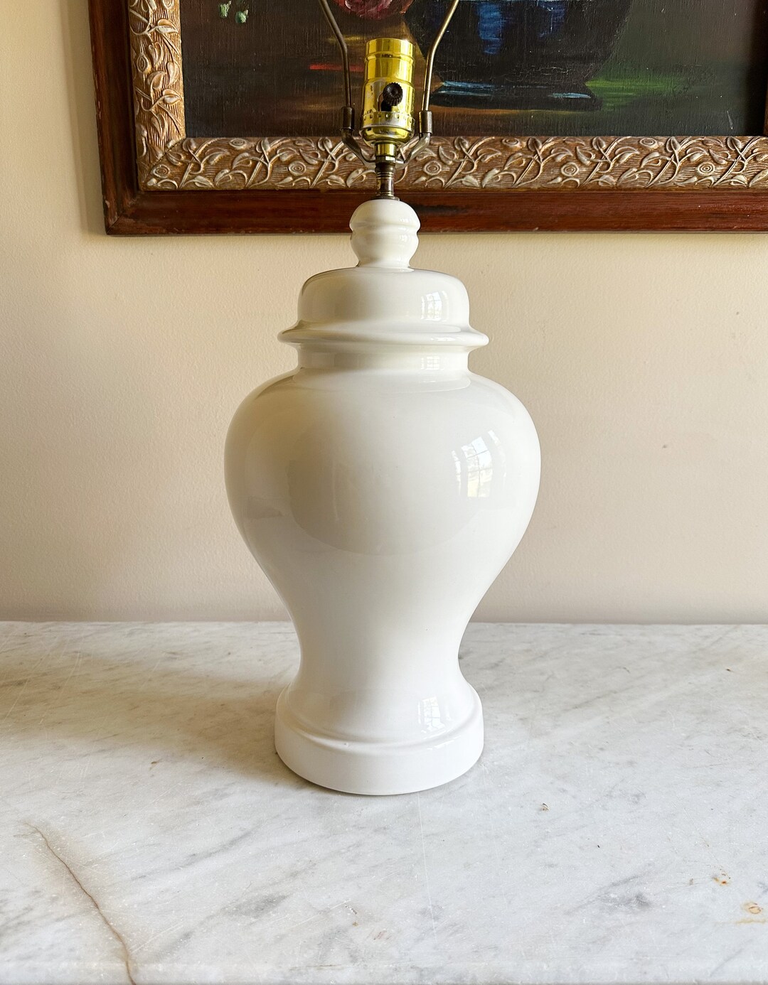 Vintage White Ginger Jar Lamp shade Sold Separately Etsy