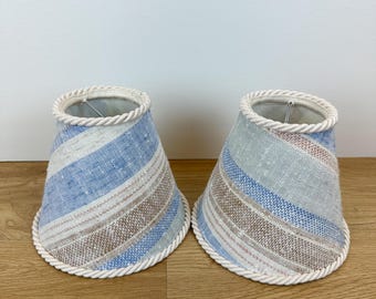 PAIR of Coordinated (Non Matching) Chandelier Shades