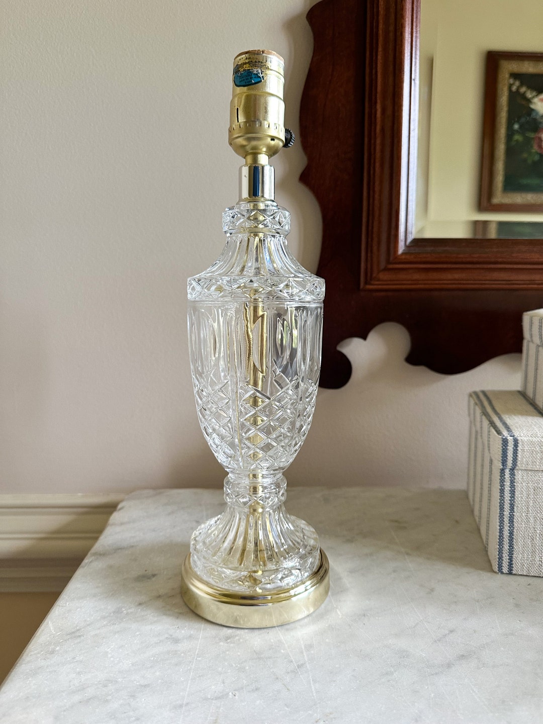 Vintage Cut Glass Lamp shade Sold Separately Etsy