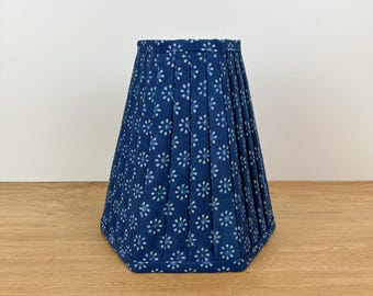 Handmade Pleated Hexagon Lampshade | Block Print Fabric